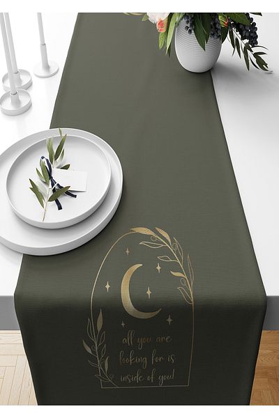Bertille Home Series 140x40 Cm Digital Printed Minimalist Runner