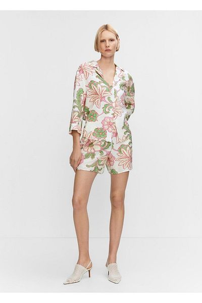 MANGO Woman Shorts mit Blumenmuster
