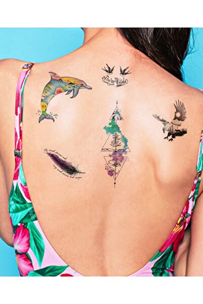 BP Tattoo Pura Vida Geçici Yunus Dövmesi