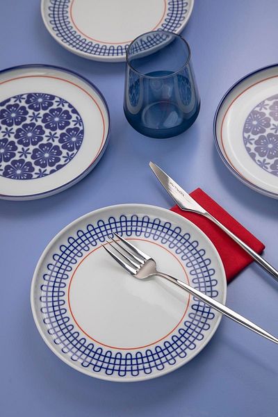 Kütahya Porselen Set Tort Moderna 6 Pers 19 Cm Sofia