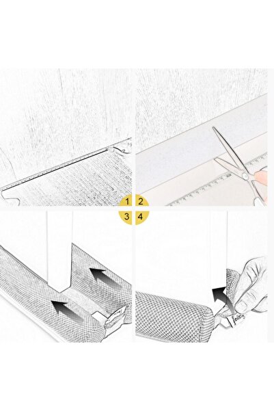 OKAVANGO Kapı Altı Rüzgar Önleyici Isı Yalıtım Süngeri Rüzgarlık Toz Soğuk Sünger Çift Taraflı-1 Beyaz