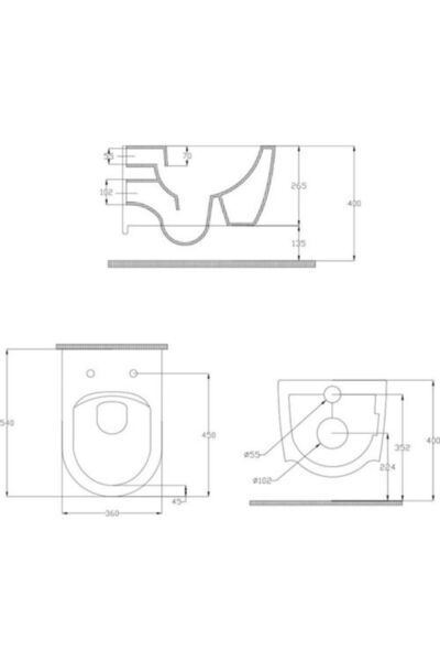 ALVİT Genova Asma Klozet Yavaş Kapanır Kapak