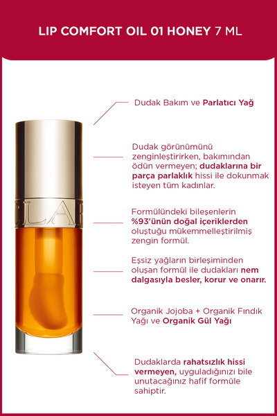 Clarins Lip Comfort Oil 01 7 ml Dudak Bakım Yağı