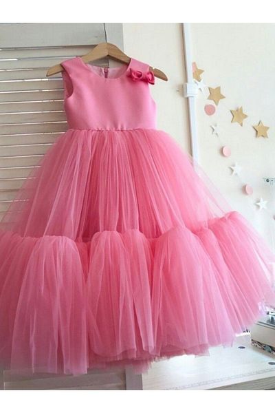 Mislina Girl's Pink Design Dress
