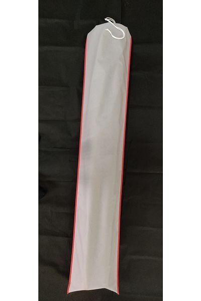 Umut Κάλυμμα χαλιού, Σάκος χαλιού, 180*40 cm Χαλί και τσάντα αποθήκευσης για χαλί 4m² Γκρι ύφασμα - Κόκκινη άκρη