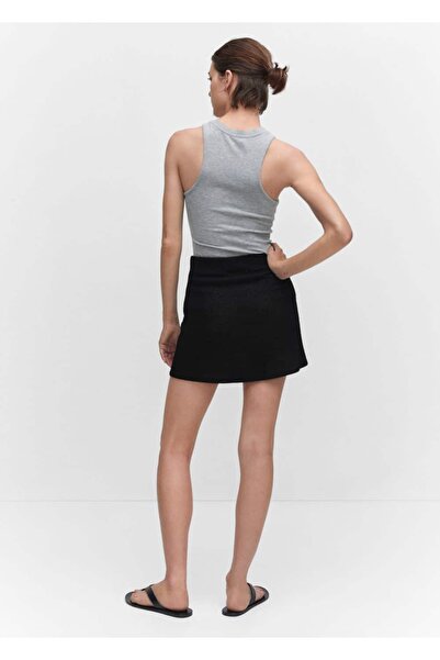 MANGO Woman Triko mini etek