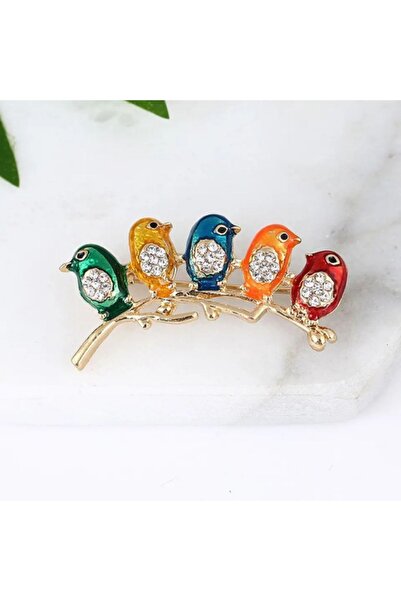 Punky Store Sıralı 5 Kuş Broş