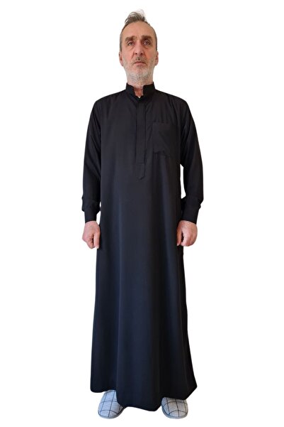 Royal Attire Namaz Cübbesi,Suudi Arabistan Tasarım,ön Düğmeler Gizli Ve Uzun Kollu Düğmeli Cepli,Dishdasha giyim