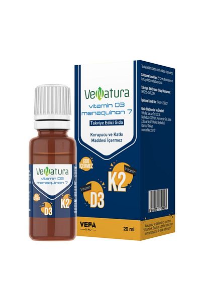 VeNatura Vitamin D3 K2 -menaquinon 7 20ml Capsule