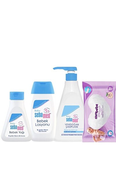 Sebamed Bebe Yenidoğan Şampuan 500ml, Bebe Yağı 150 ml, Bebek Losyonu, Canbebe Islak Havlu 56