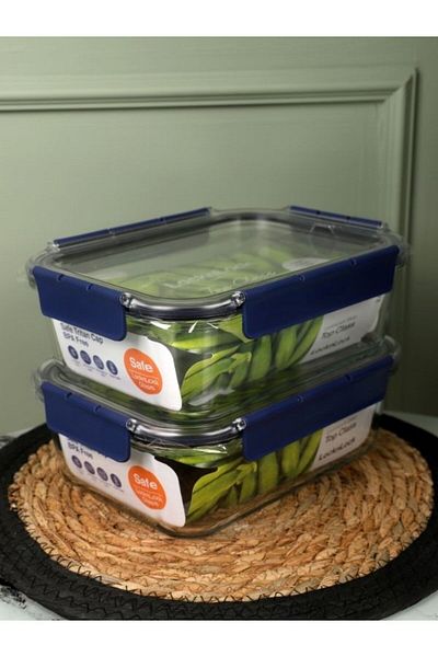 Viyalente Lock & Lock Airtight Glass Storage Container 1 LT| 400°C Safe as Heat