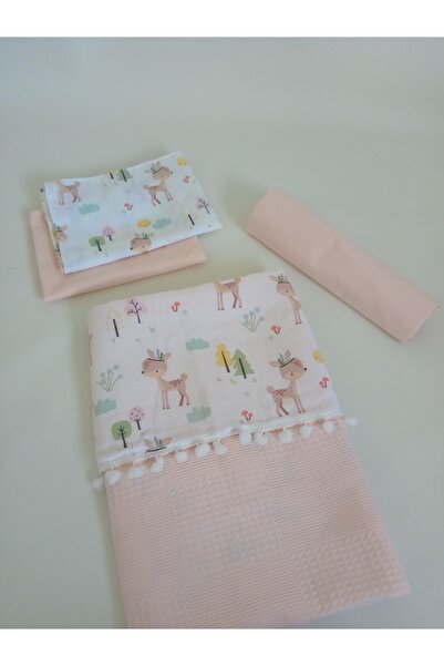 Wenaris طقم بيكيه مكون من 4 قطع - بطانية، 2 كيس وسادة وملاءة