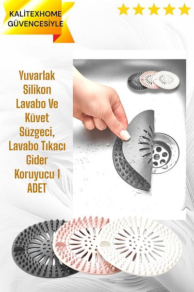 kalitexhome Round Silicone Sink And Bathtub Strainer, Sink Plug Drain Protector 1 PCS