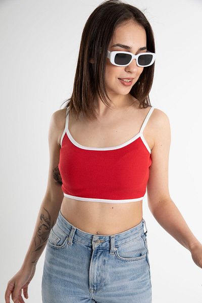 Mood Lab Women's Strappy Crop Top Athlete