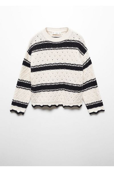 MANGO Kids Ecru Sweater for Kids