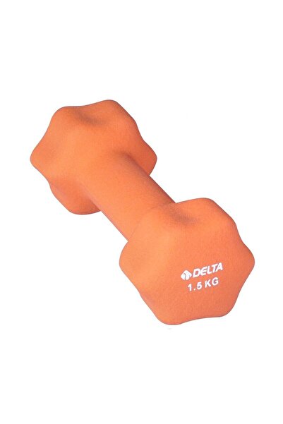 Delta 1,5 Kg x 1 Adet Deluxe Neopren Kaplı Turuncu Demir Dambıl
