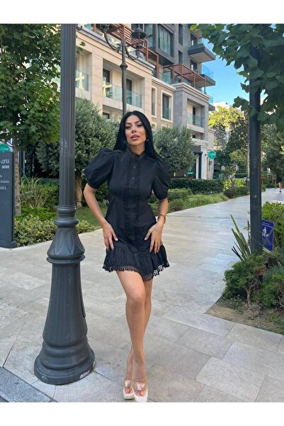 SHİROSA Rochie de vară dintr-o singură piesă - mânecă scurtă, dantelă și dantelă