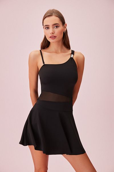 SUWEN Μαγιό με One Shoulder Skirted