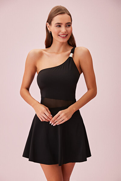 SUWEN Tek Omuz Etekli Mayo