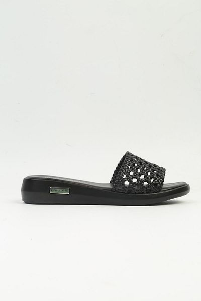 Pierre Cardin PC-3527 Μοντέλο Μαύρες Ψάθινες Γυναικείες Παντόφλες