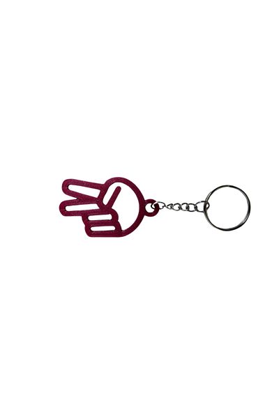 Tesseract Freedom Burgundy Sign Keychain