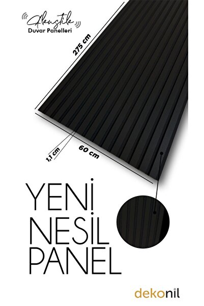 Dekonil Yeni Nesil Akustik Duvar Paneli 60cm*275cm (1 Adet)
