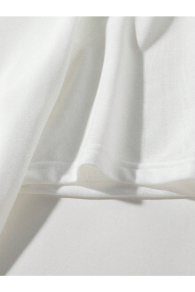 De Carte Ανδρικό λευκό μπλουζάκι Oversize - SWATUI Printed, A Quality, Crew Neck