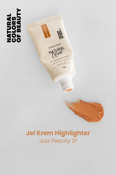 Bade Natural Gel Cream Highlighter Just Peachy 01 100% Natural