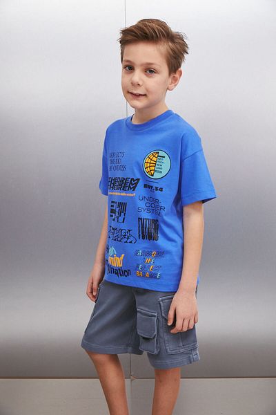 GRIMELANGE Herren T-Shirt „DATHAL“ von Saks, Blau