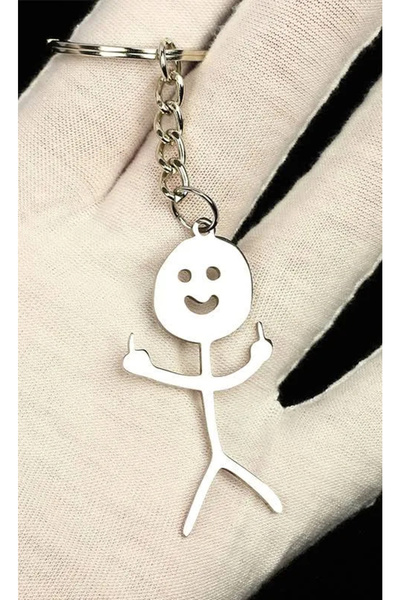 SPELT Stickman Metal Keychain