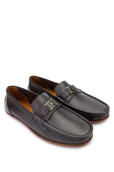 Tamer Tanca Men's Brown Genuine Leather Loafer Shoes