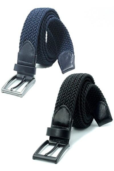 Livize 2 штуки плетених гумових ременів шириною 3,5 см - для шортів і джинсів...