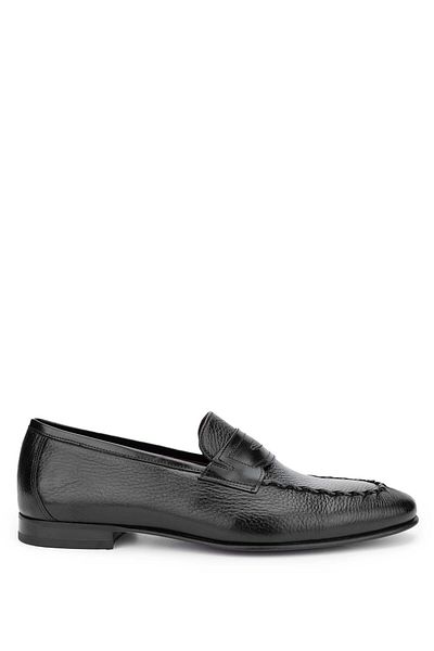 Tamer Tanca Genuine Leather Black Men's Loafer Shoes