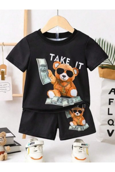 Gutsy New Printed Teddy Bear Shorts Set - Ages 4-12