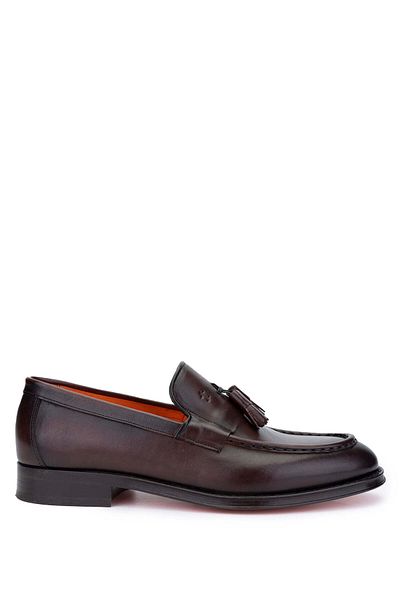 Tamer Tanca Men's Brown Genuine Leather Loafer Shoes