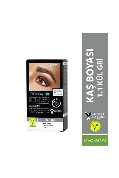 Nevaton Neva Eyebrow Tint Vegan Kaş Boyası Seti 1.1 Kül Gri