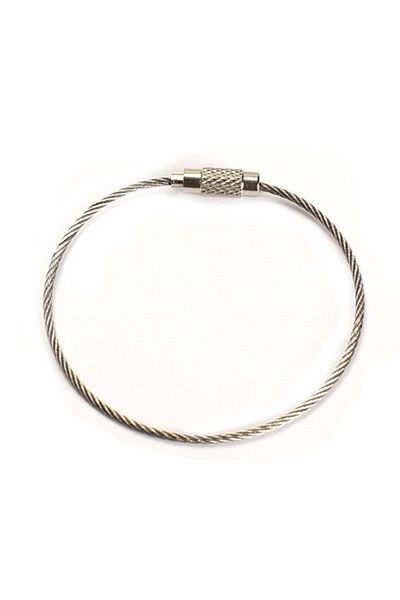SPELT Stainless Steel Keychain Cable Ring Silver 3-Piece