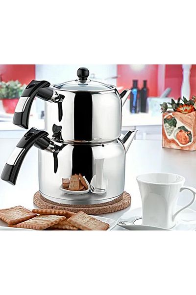 Evimsaray Simple Designed Black Teapot Eye - Medium Size