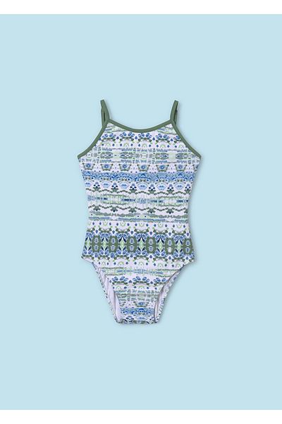 MAYORAL Green Printed Girl's Swimsuit - 6765