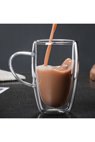 Choice Double Layer Transparent Glass Cup High Borosilicate Glass Juice Milk Heat-Resistant Coffee Cup R...