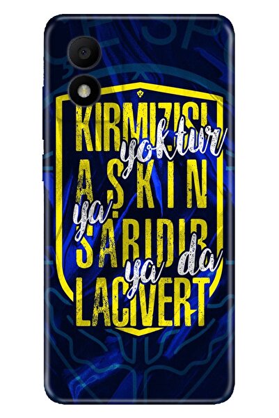 TCL 303 Kılıf Silikon Desenli Coloured Uv Kapak Aşkın Rengi Sarı Lacivert Postal