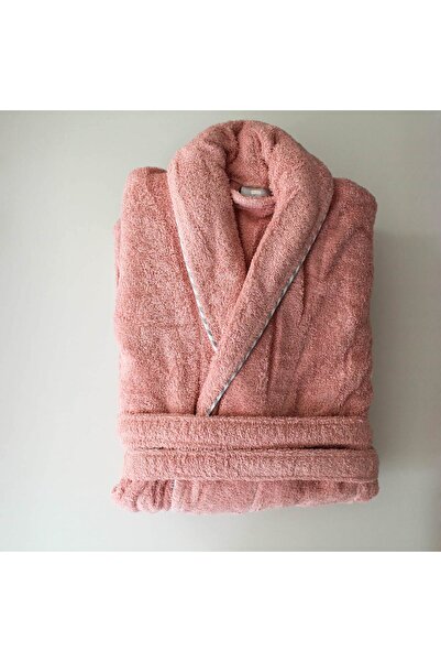 uğurhome Biyeli Tekli Pamuk Bornoz - Standart Beden