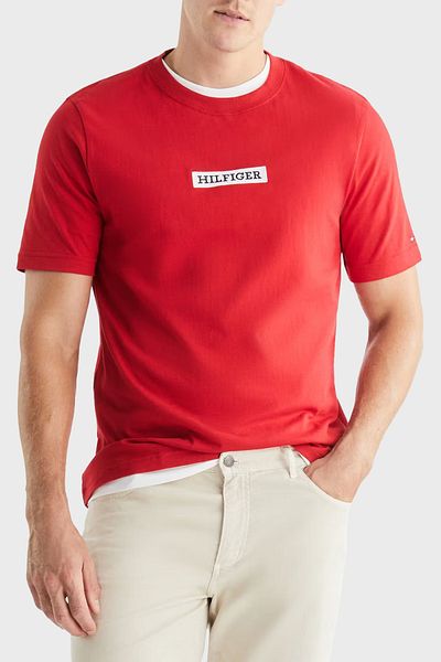 Tommy Hilfiger Men's Crew Neck Logo T-Shirt - 100% Cotton, Regular Fit MW0MW34373 XLG