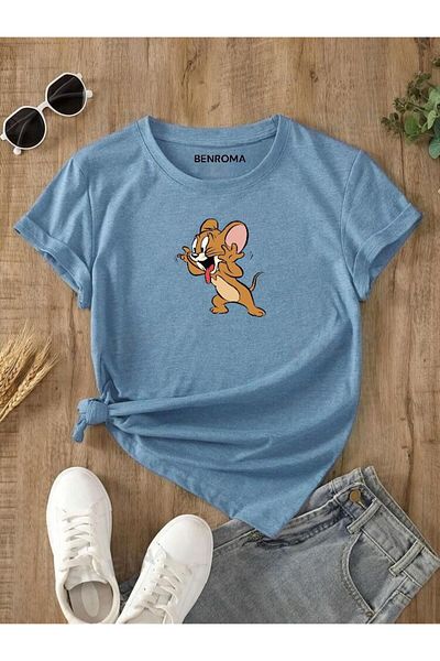 BENROMA 1 produs este un cadou pentru achiziții de 6 sau mai sus Tricou unisex pentru copii cu imprimeu Tom și Jerry