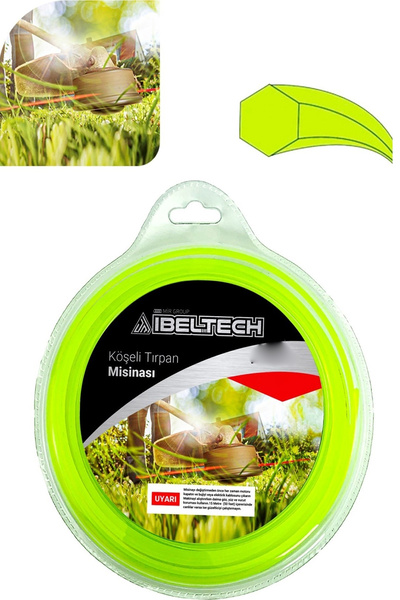 MOONSHOP Tırpan Misinası Motorlu Tırpan Yuvarlak Misina 3,5 mm 41 Metre Yeşil...