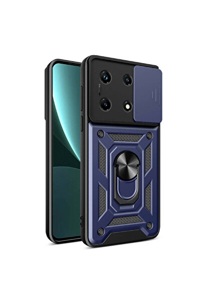 İncisoft İnfinix Note 30 Pro Uyumlu Kamera Korumalı Sürgülü Yüzüklü Armor Mil...