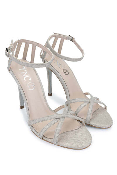 Tamer Tanca Women's - Vegan Gold Color Heeled Sandals