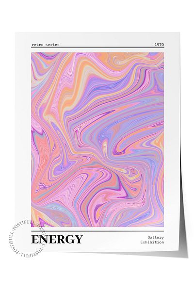 Postifull Aura Series NO:214 - Έγχρωμη αφίσα χωρίς πλαίσιο ενέργειας, αριθμός αγγέλου
