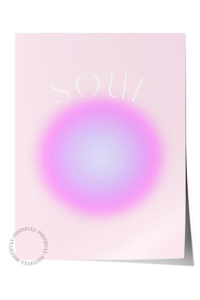 Postifull Aura Series NO:100 - Pink Soul Angel Number Έγχρωμη αφίσα χωρίς πλα...