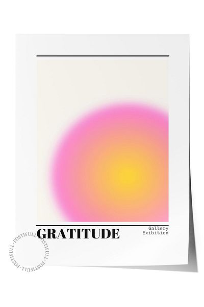 Postifull Aura Series NO:194 - Gratitude Pink Angel Number Έγχρωμη αφίσα χωρίς πλαίσιο